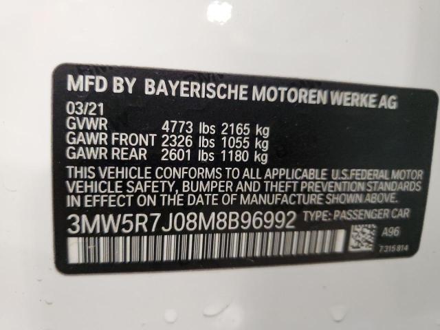 Photo 11 VIN: 3MW5R7J08M8B96992 - BMW 3 SERIES 