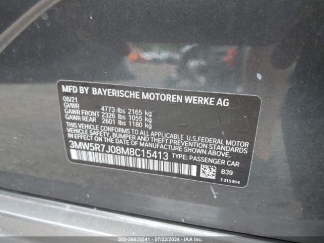 Photo 8 VIN: 3MW5R7J08M8C15413 - BMW 330I 