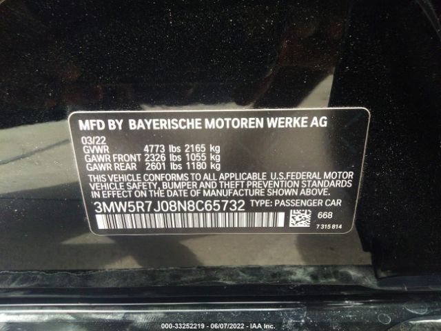 Photo 8 VIN: 3MW5R7J08N8C65732 - BMW 3 SERIES 