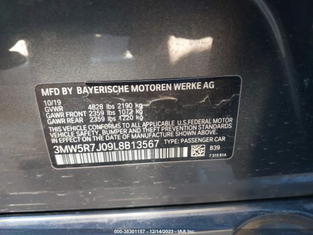 Photo 8 VIN: 3MW5R7J09L8B13567 - BMW 330I 