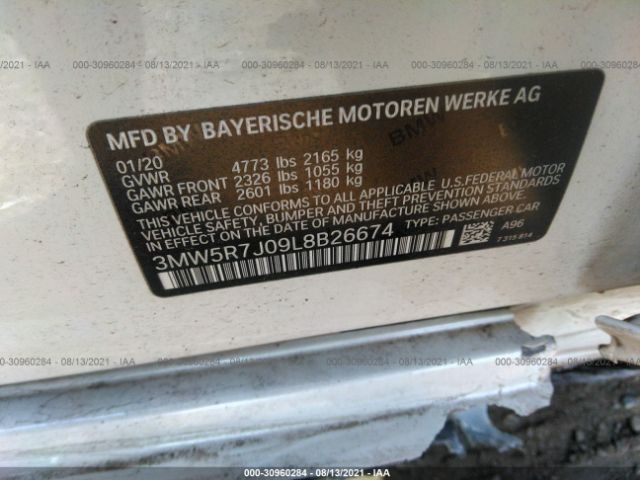 Photo 8 VIN: 3MW5R7J09L8B26674 - BMW 3 