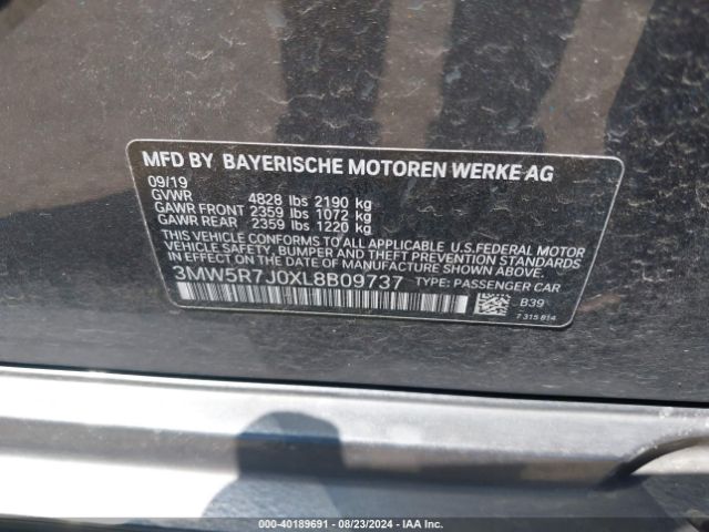 Photo 8 VIN: 3MW5R7J0XL8B09737 - BMW 330I 