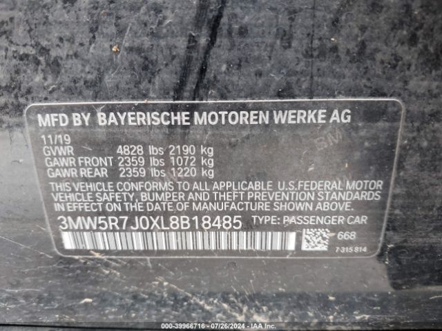 Photo 8 VIN: 3MW5R7J0XL8B18485 - BMW 330I 