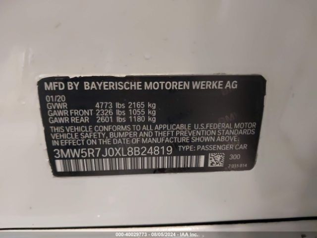 Photo 8 VIN: 3MW5R7J0XL8B24819 - BMW 330I 