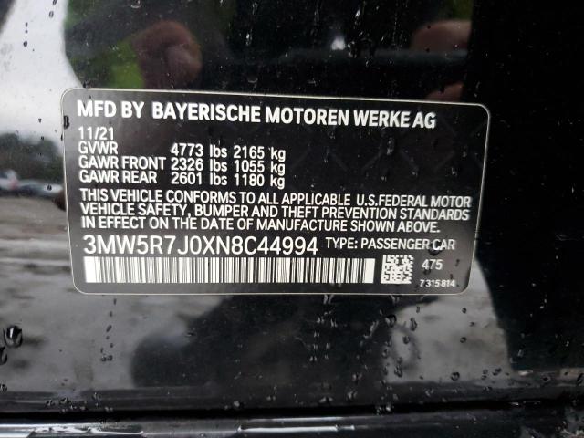 Photo 12 VIN: 3MW5R7J0XN8C44994 - BMW 3 SERIES 