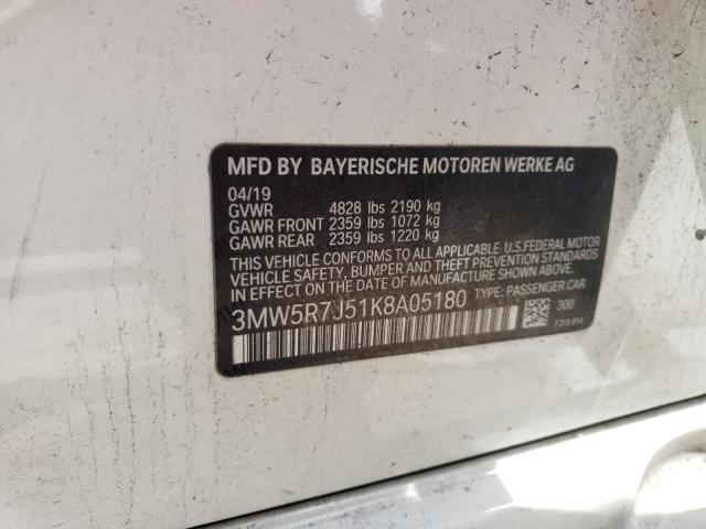 Photo 12 VIN: 3MW5R7J51K8A05180 - BMW 330XI 