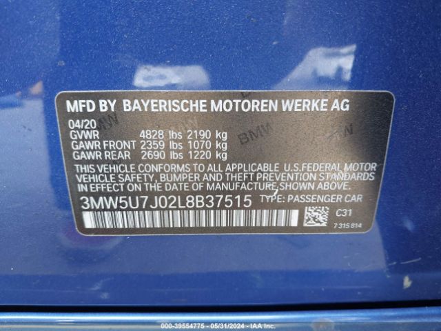 Photo 8 VIN: 3MW5U7J02L8B37515 - BMW M340I 