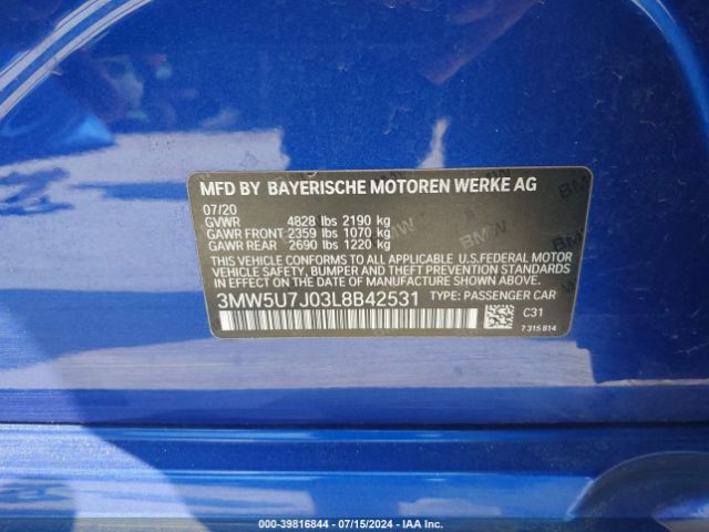 Photo 8 VIN: 3MW5U7J03L8B42531 - BMW M340I 