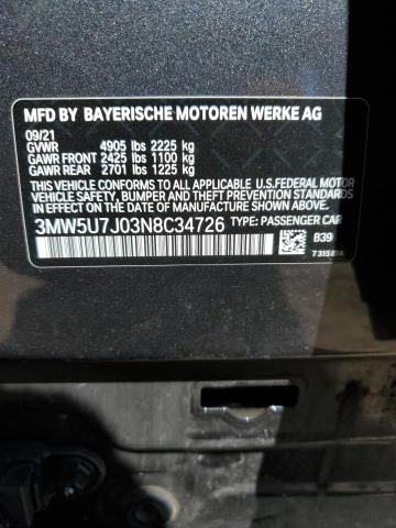 Photo 12 VIN: 3MW5U7J03N8C34726 - BMW M340I 