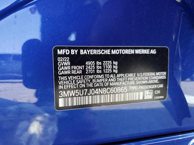 Photo 11 VIN: 3MW5U7J04N8C60865 - BMW M340I 