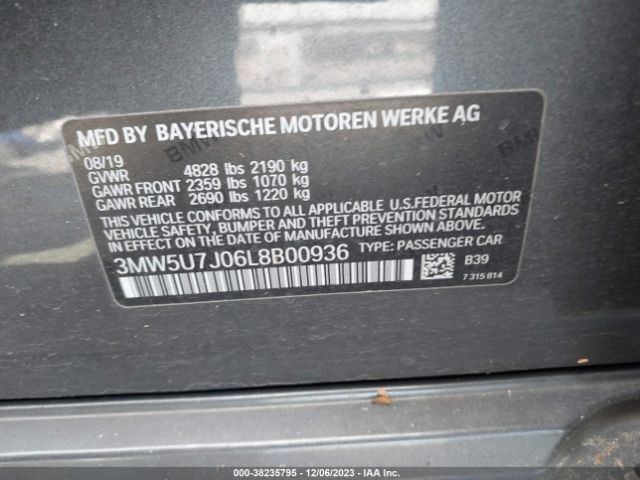 Photo 8 VIN: 3MW5U7J06L8B00936 - BMW 3 SERIES 