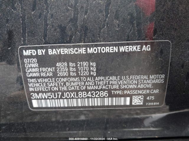 Photo 8 VIN: 3MW5U7J0XL8B43286 - BMW M340I 