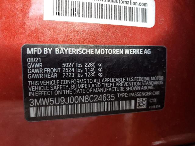 Photo 11 VIN: 3MW5U9J00N8C24635 - BMW M340XI 