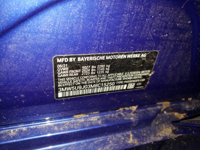 Photo 9 VIN: 3MW5U9J03M8C15250 - BMW M340XI 