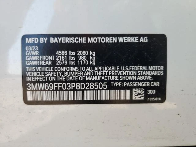 Photo 11 VIN: 3MW69FF03P8D28505 - BMW 3 SERIES 