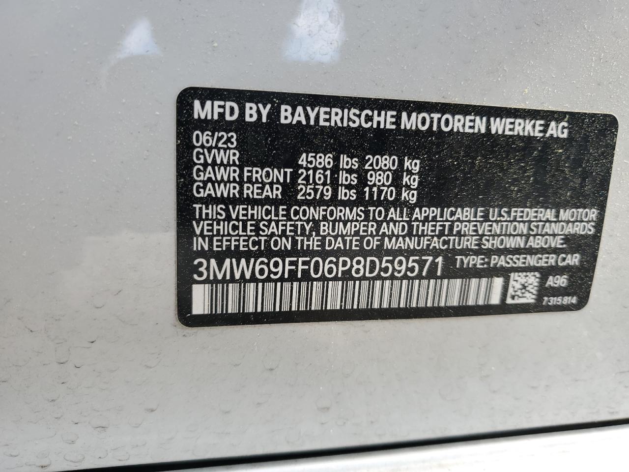 Photo 12 VIN: 3MW69FF06P8D59571 - BMW 3ER 