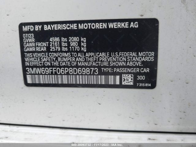 Photo 8 VIN: 3MW69FF06P8D69873 - BMW 3 SERIES 