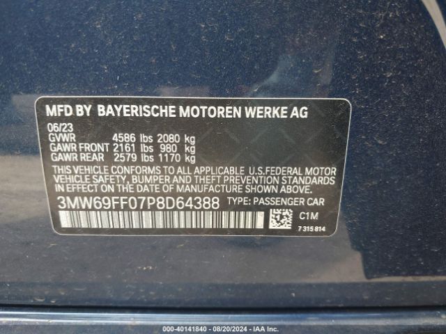 Photo 8 VIN: 3MW69FF07P8D64388 - BMW 330I 