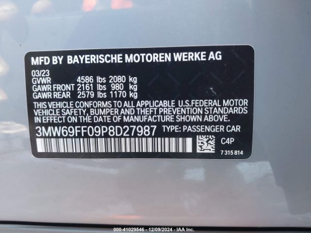 Photo 8 VIN: 3MW69FF09P8D27987 - BMW 330I 