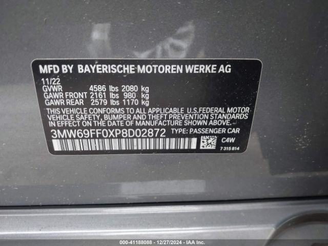 Photo 8 VIN: 3MW69FF0XP8D02872 - BMW 330I 