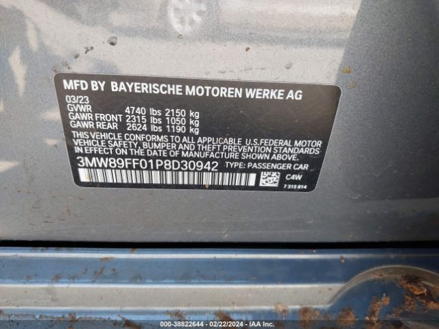 Photo 8 VIN: 3MW89FF01P8D30942 - BMW 330I 