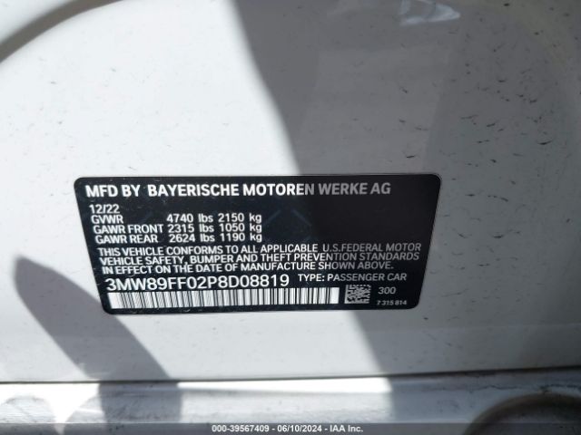 Photo 8 VIN: 3MW89FF02P8D08819 - BMW 330I 