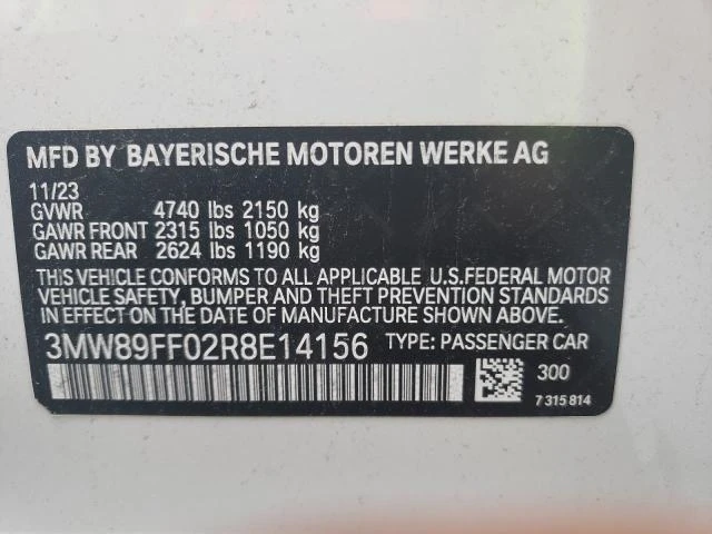 Photo 11 VIN: 3MW89FF02R8E14156 - BMW 330XI 