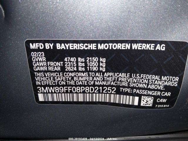 Photo 8 VIN: 3MW89FF08P8D21252 - BMW 330I 