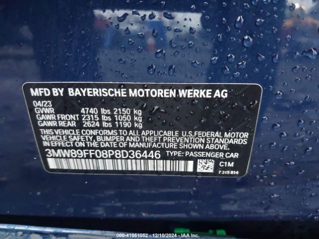 Photo 8 VIN: 3MW89FF08P8D36446 - BMW 330I 