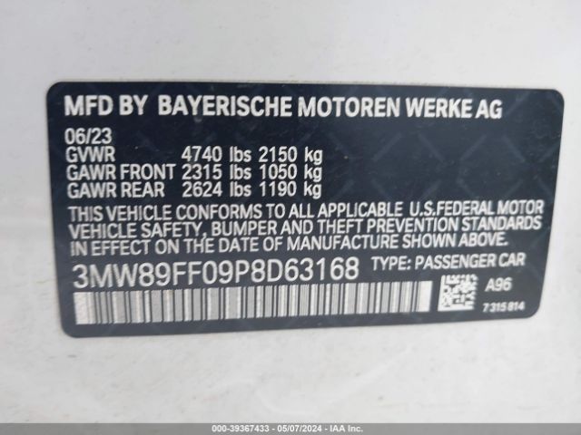 Photo 8 VIN: 3MW89FF09P8D63168 - BMW 330I 