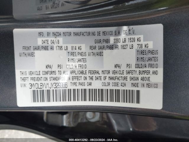 Photo 8 VIN: 3MYDLBYV1JY329366 - TOYOTA YARIS IA 