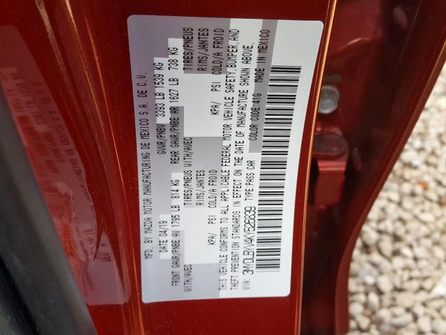 Photo 9 VIN: 3MYDLBYV4KY526839 - TOYOTA YARIS L 