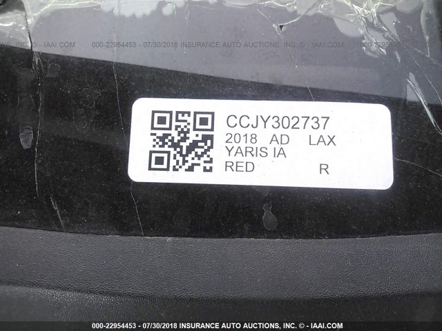 Photo 8 VIN: 3MYDLBYV7JY302737 - TOYOTA YARIS IA 