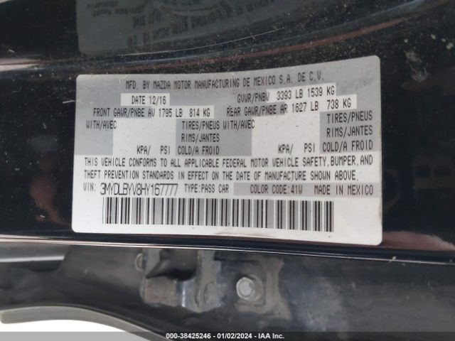 Photo 8 VIN: 3MYDLBYV8HY167777 - TOYOTA YARIS IA 