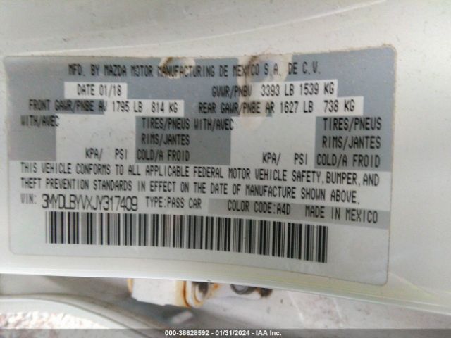 Photo 8 VIN: 3MYDLBYVXJY317409 - TOYOTA YARIS IA 