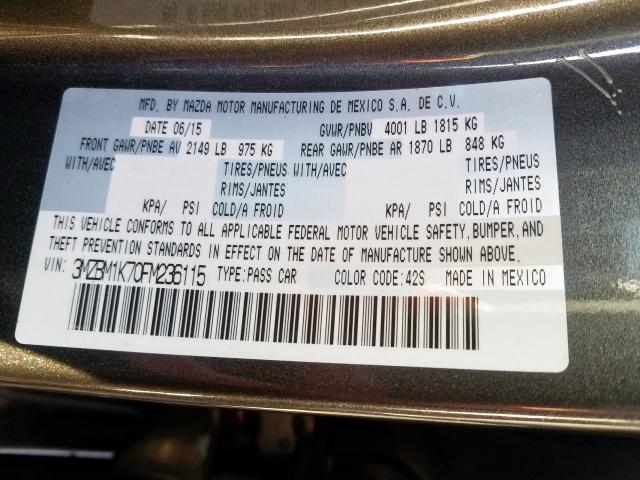 Photo 9 VIN: 3MZBM1K70FM236115 - MAZDA 3 SPORT 