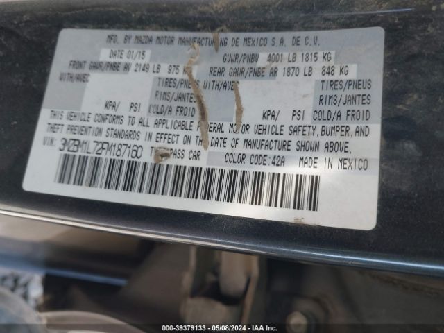 Photo 8 VIN: 3MZBM1L72FM187160 - MAZDA MAZDA3 