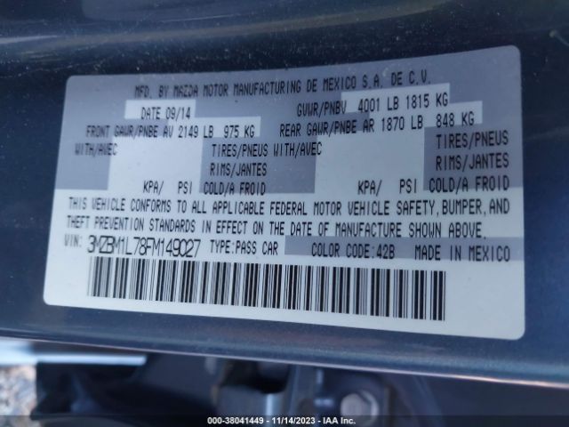 Photo 8 VIN: 3MZBM1L78FM149027 - MAZDA MAZDA3 