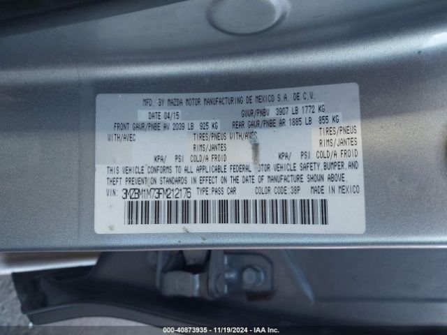 Photo 8 VIN: 3MZBM1M73FM212176 - MAZDA MAZDA3 