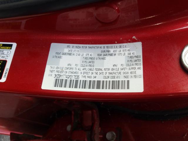 Photo 9 VIN: 3MZBM1T74GM317635 - MAZDA 3 