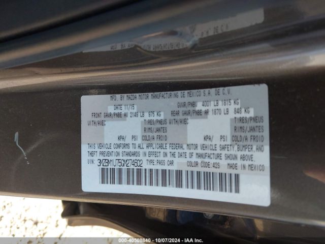 Photo 8 VIN: 3MZBM1U75GM274602 - MAZDA MAZDA3 