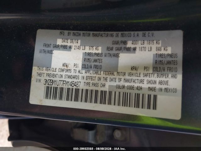 Photo 8 VIN: 3MZBM1U77FM146487 - MAZDA MAZDA3 