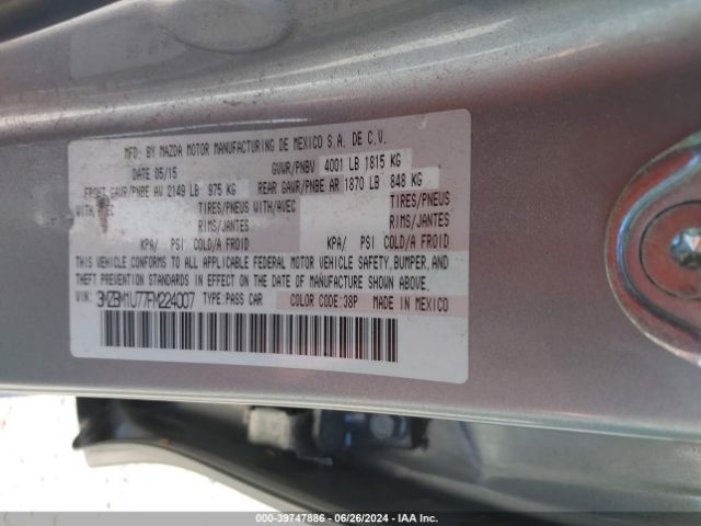 Photo 8 VIN: 3MZBM1U77FM224007 - MAZDA MAZDA3 