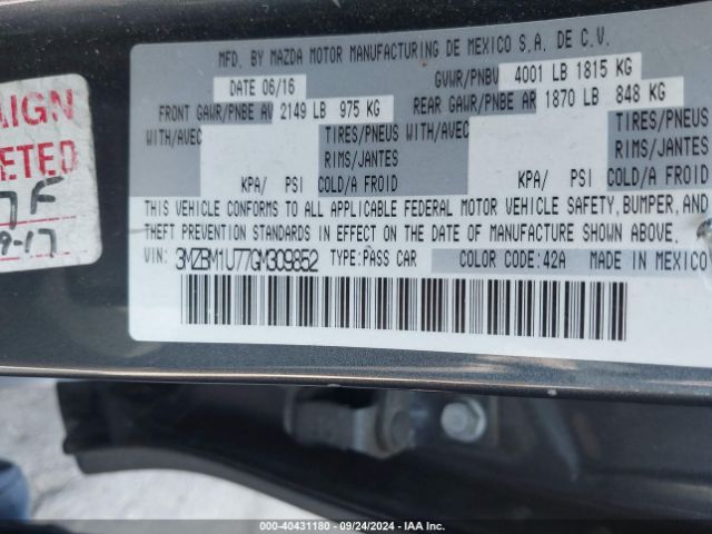 Photo 8 VIN: 3MZBM1U77GM309852 - MAZDA MAZDA3 