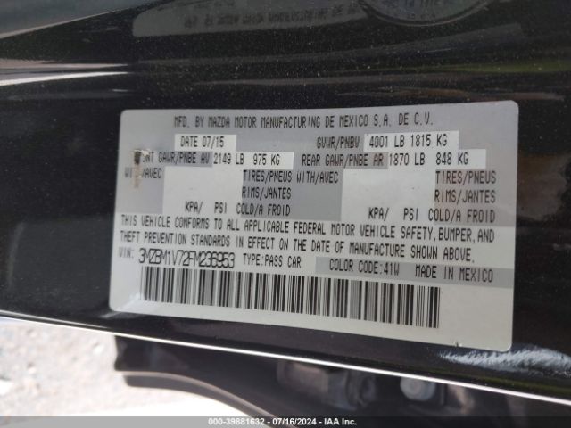 Photo 8 VIN: 3MZBM1V72FM236953 - MAZDA MAZDA3 