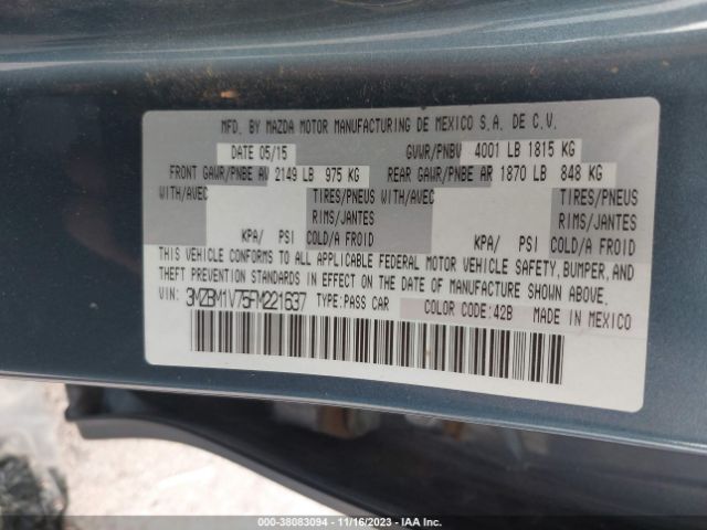 Photo 8 VIN: 3MZBM1V75FM221637 - MAZDA MAZDA3 