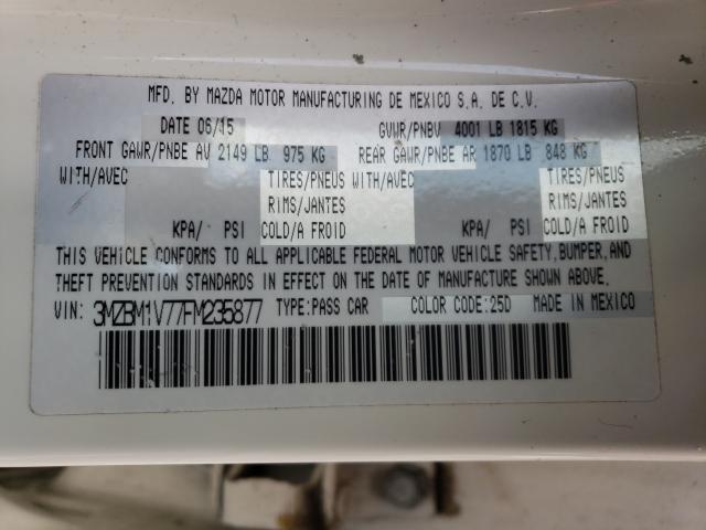 Photo 9 VIN: 3MZBM1V77FM235877 - MAZDA MAZDA3 