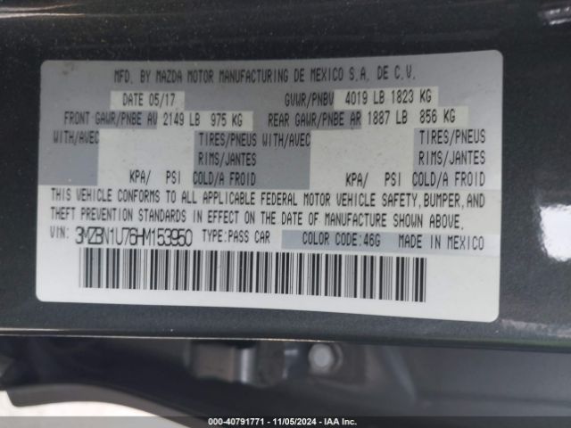 Photo 8 VIN: 3MZBN1U76HM153950 - MAZDA MAZDA3 