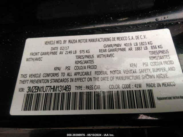 Photo 8 VIN: 3MZBN1U77HM131469 - MAZDA 3 