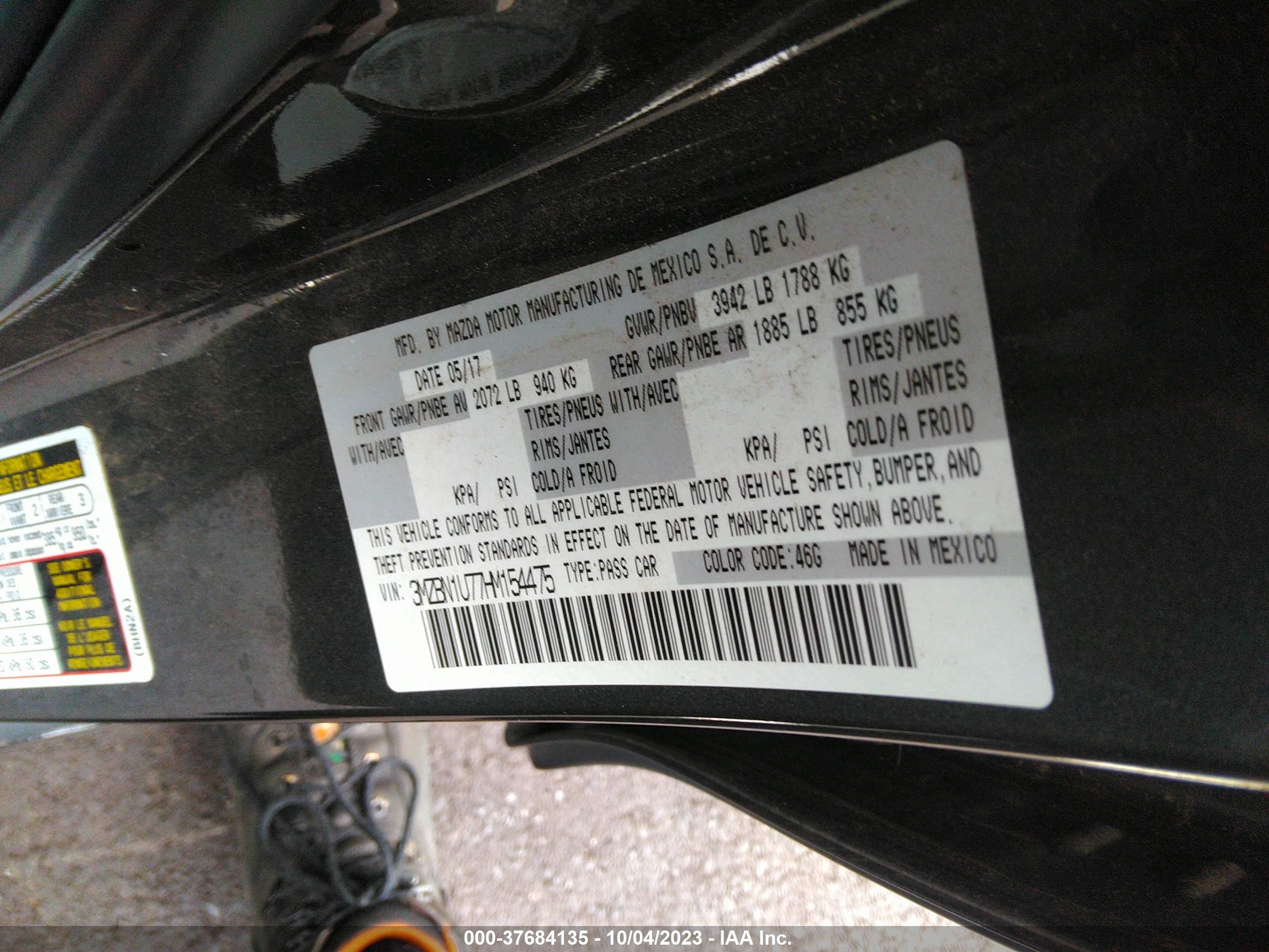 Photo 8 VIN: 3MZBN1U77HM154475 - MAZDA 3 